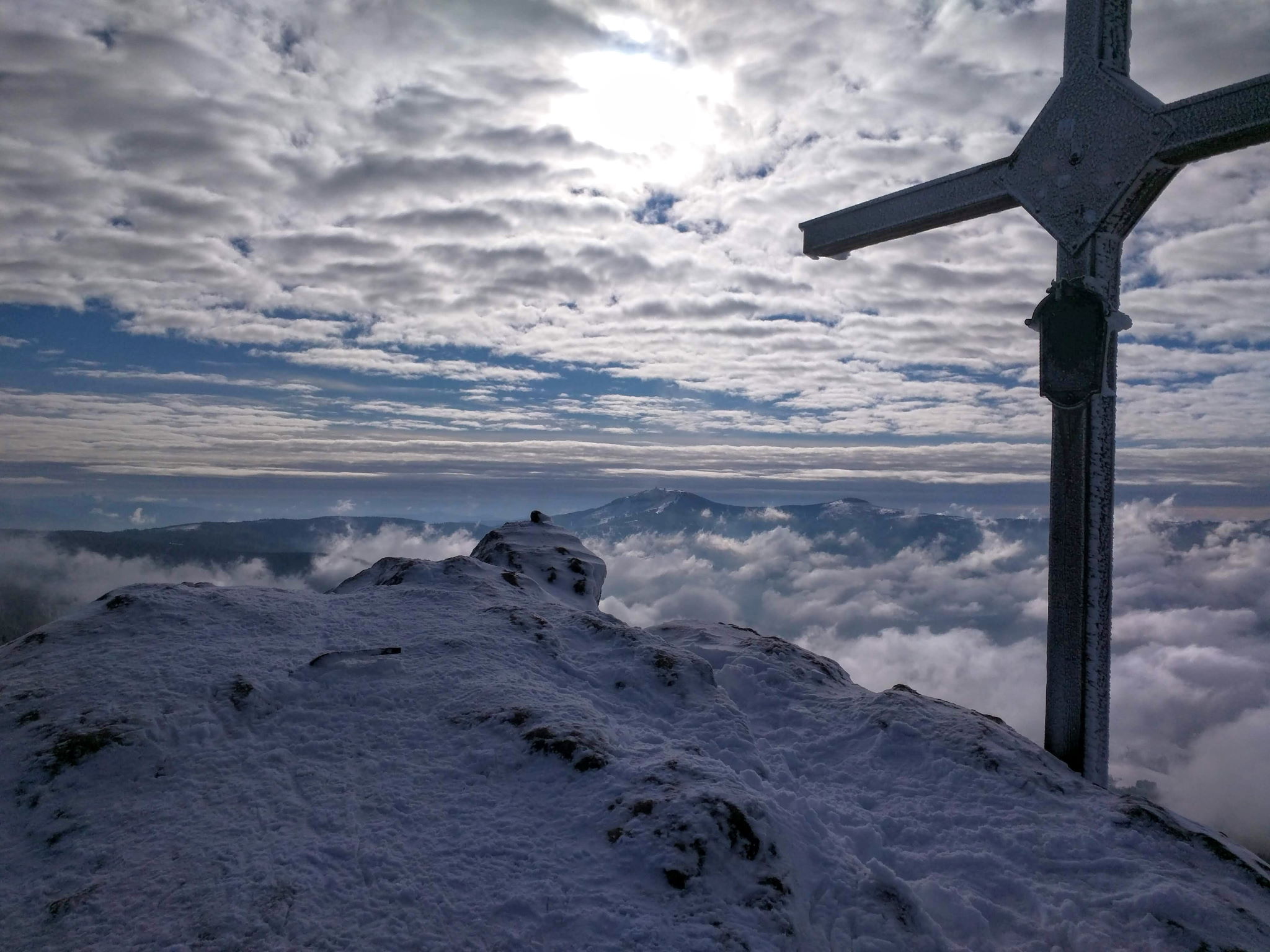 Gipfel des Großen Osser im Winter